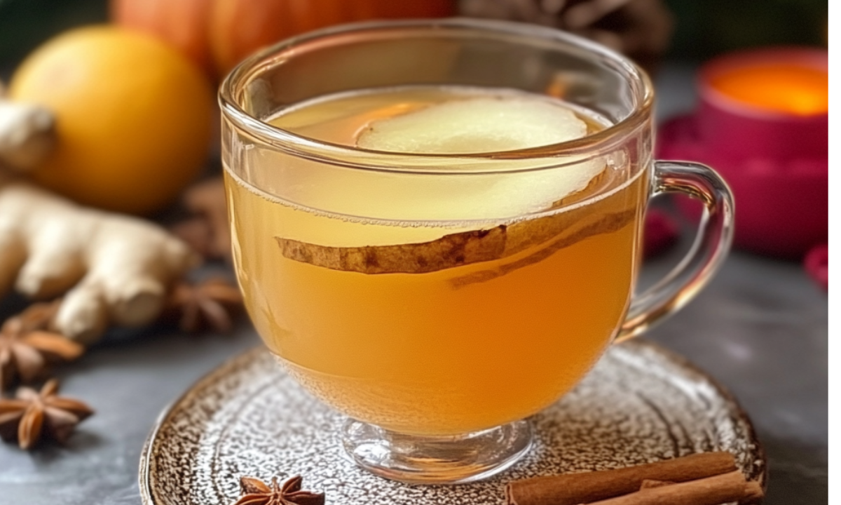 Hot Mulled Ginger Spiced Cider