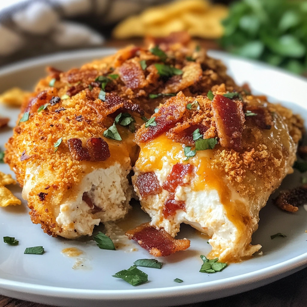 Cream Cheese and Bacon Stuffed Doritos Chicken