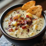 Crockpot Bacon Ranch Potato Soup