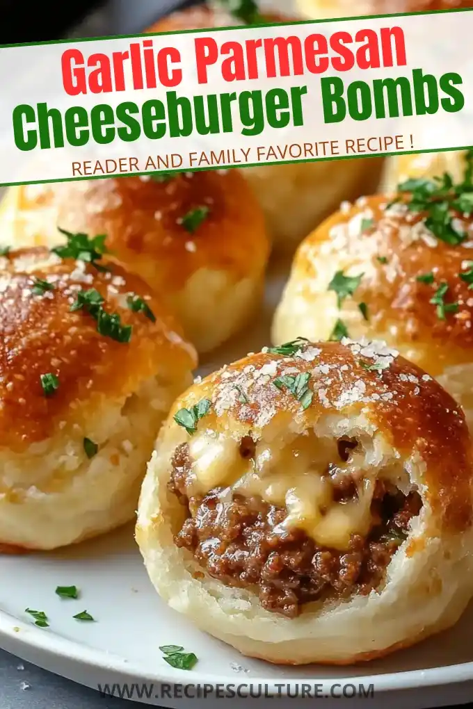 Garlic Parmesan Cheeseburger Bombs