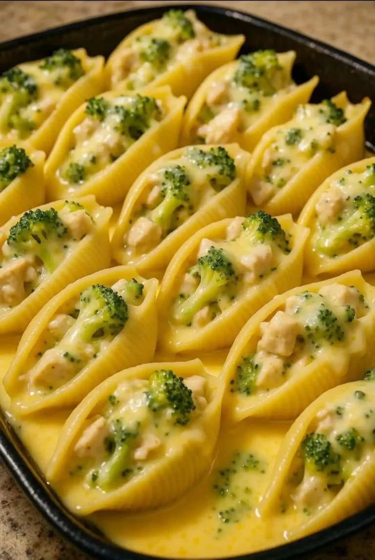 Cheesy Chicken & Broccoli Stuffed Shells