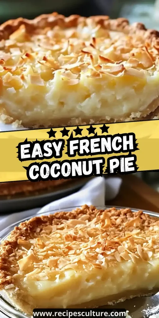 Easy French Coconut Pie