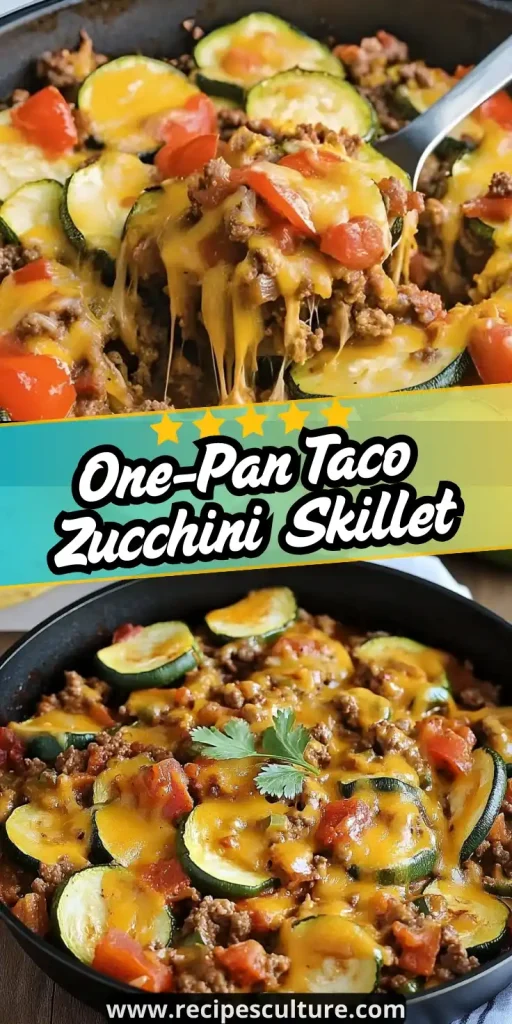 EASY One-Pan Taco Zucchini Skillet recipe