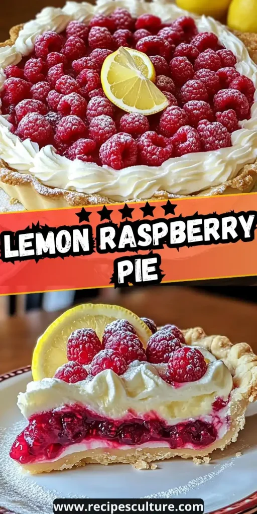 EASY Lemon Raspberry Pie