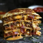 Maple Bacon Cheeseburger Bomb Quesadillas