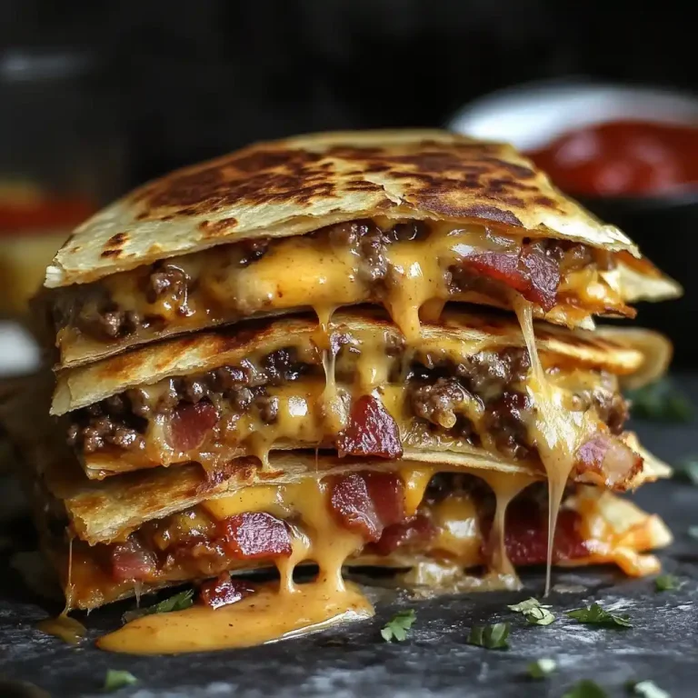 Maple Bacon Cheeseburger Bomb Quesadillas