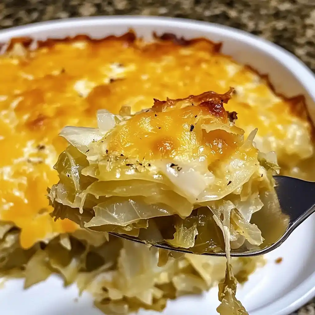 Easy Cheesy cabbage casserole recipe