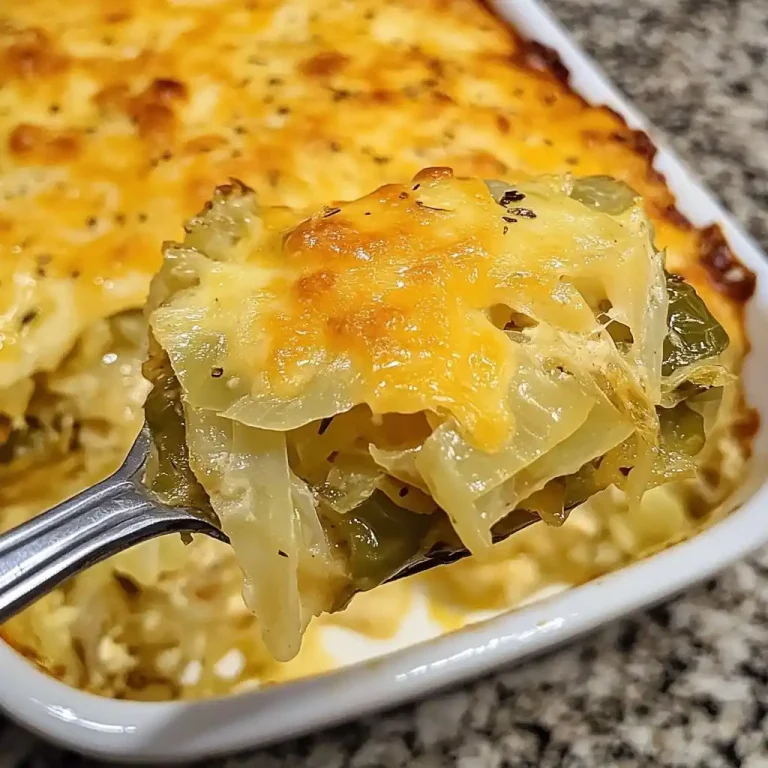 Cheesy cabbage casserole