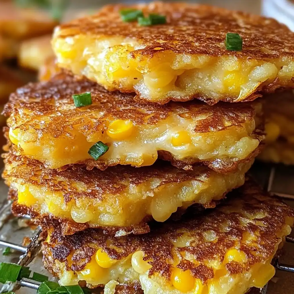Crispy Cheddar Corn Potato Fritters