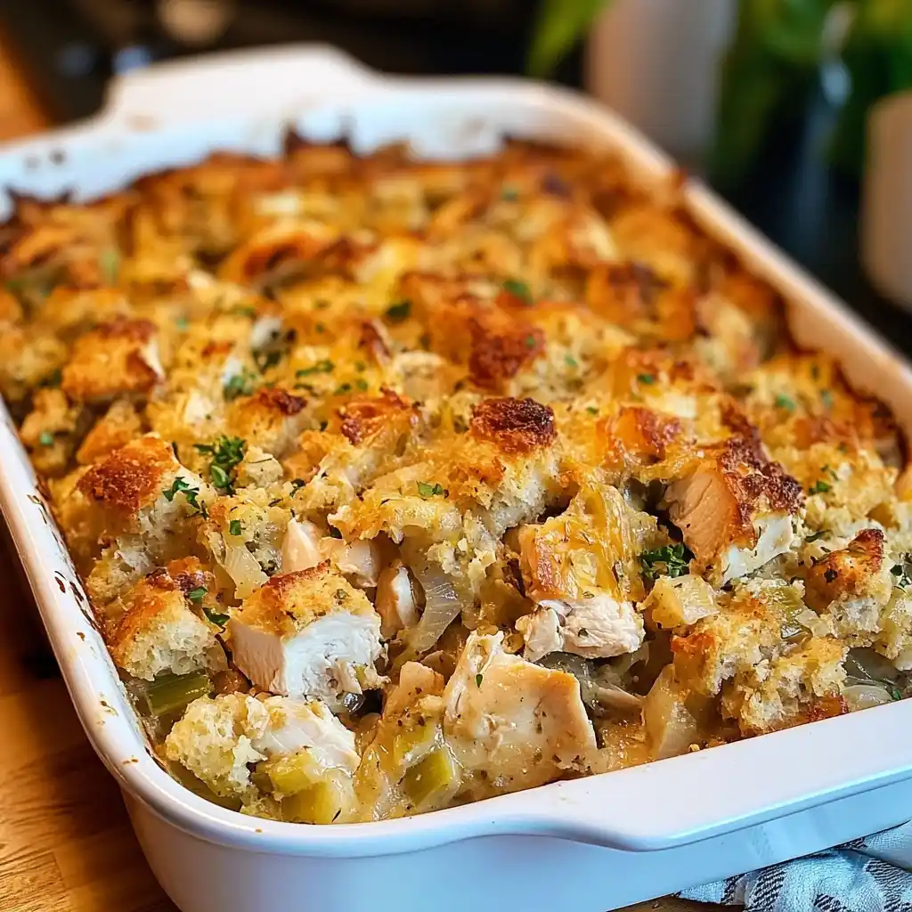 Dolly’s Chicken and Stuffing Casserole. 