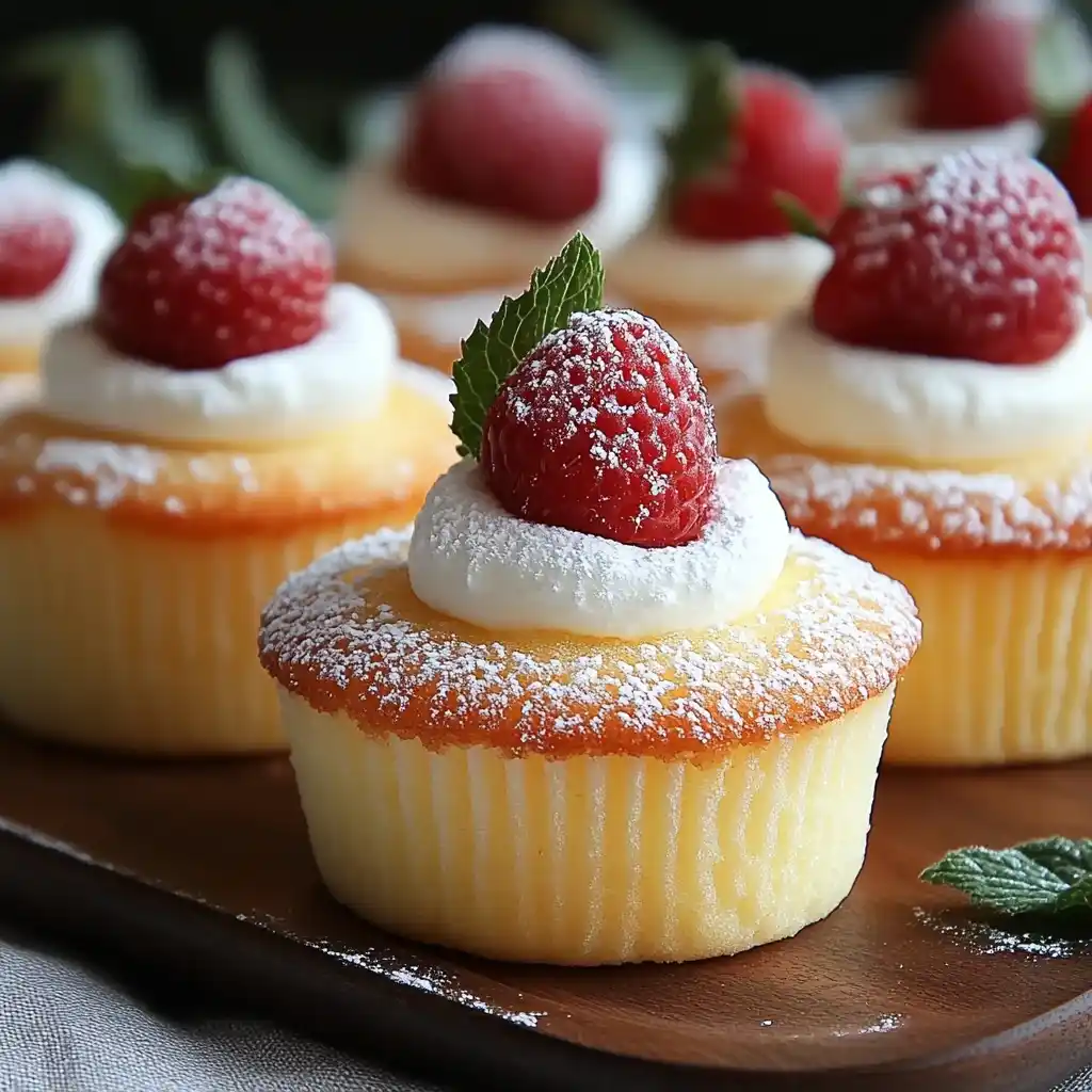 easy Fluffy Japanese Cotton Cheesecake Cupcakes recipe