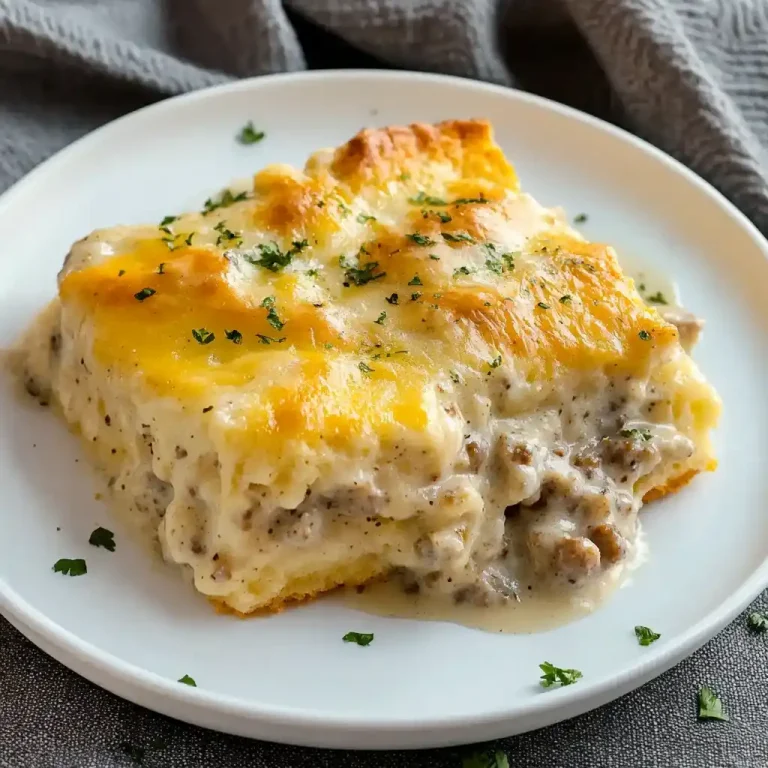 biscuits gravy casserole