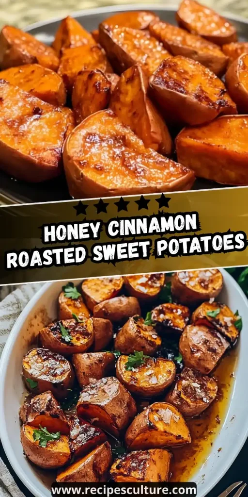 easy Honey Cinnamon Roasted Sweet Potatoes