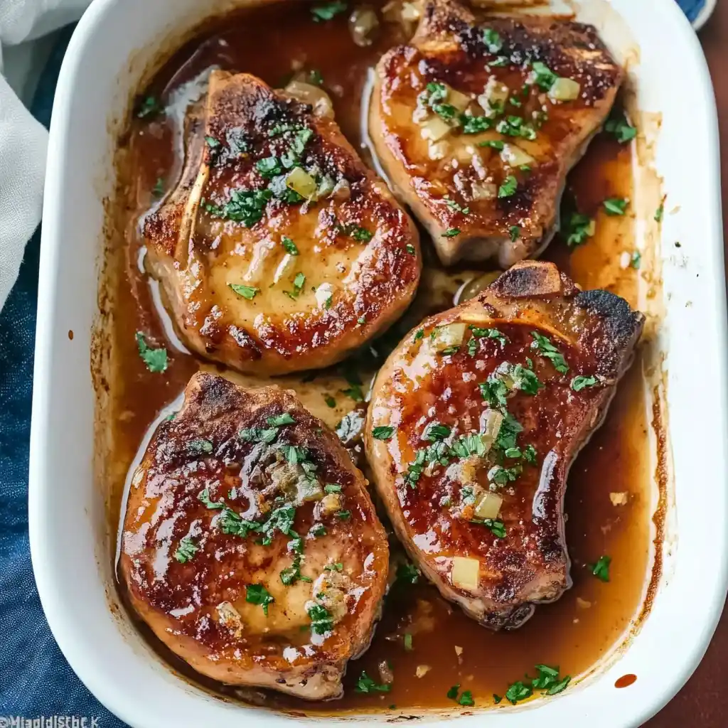 easy Brown Sugar Baked Pork Chops recipe