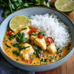 Coconut Lime Fish Curry with Jasmine Rice