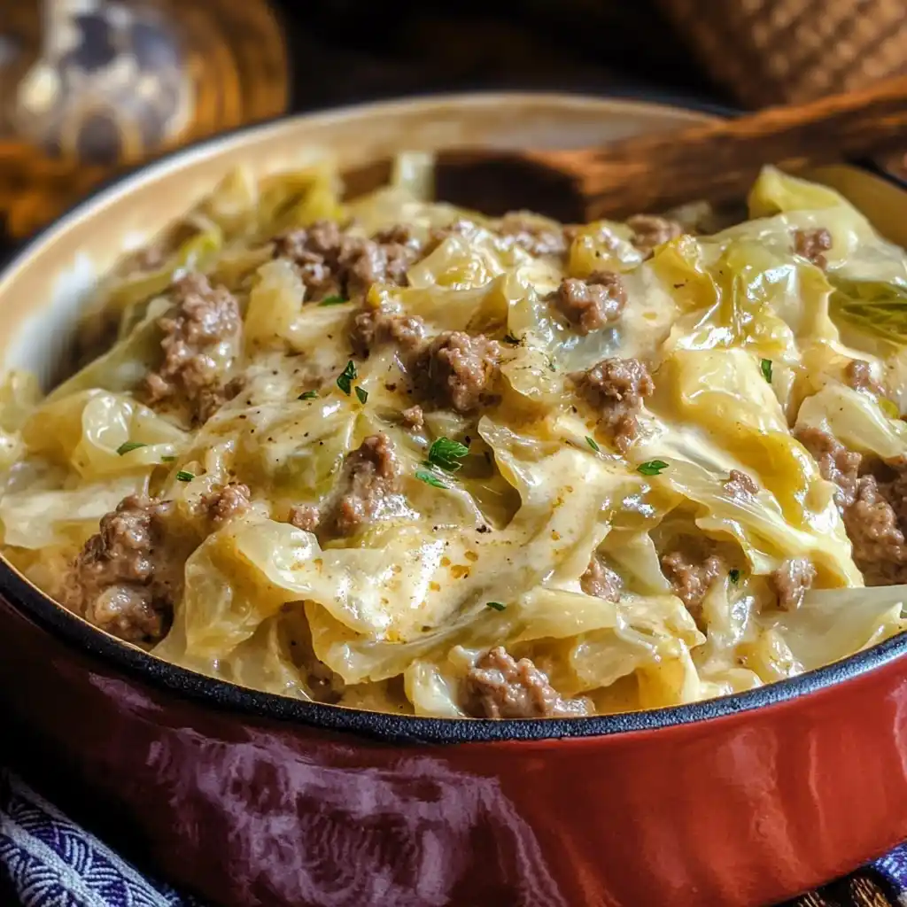 Creamed Cabbage and Ground Beef Casserole RECIPE