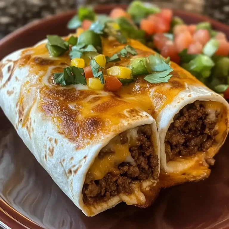 Creamy Stuffed Ground Beef Burritos