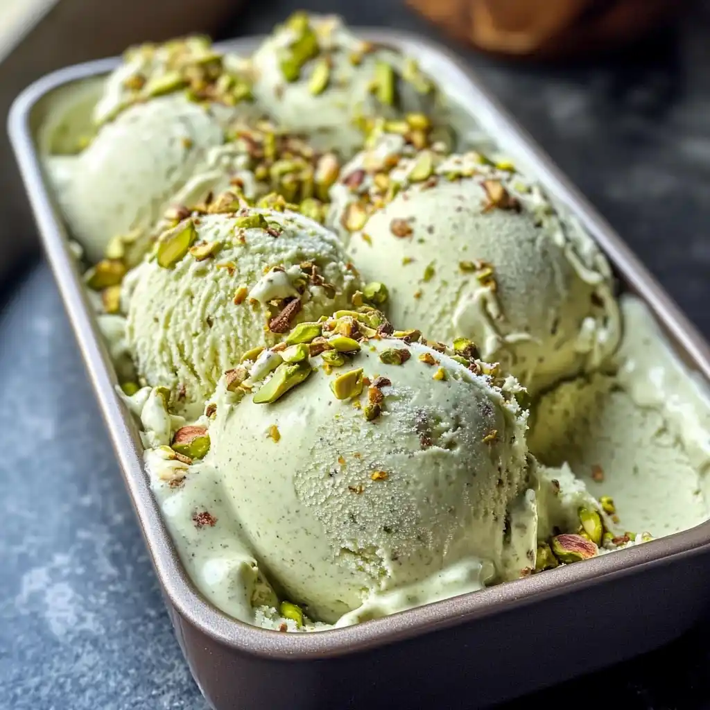 easy and creamy High Protein Pistachio Ice Cream recipe