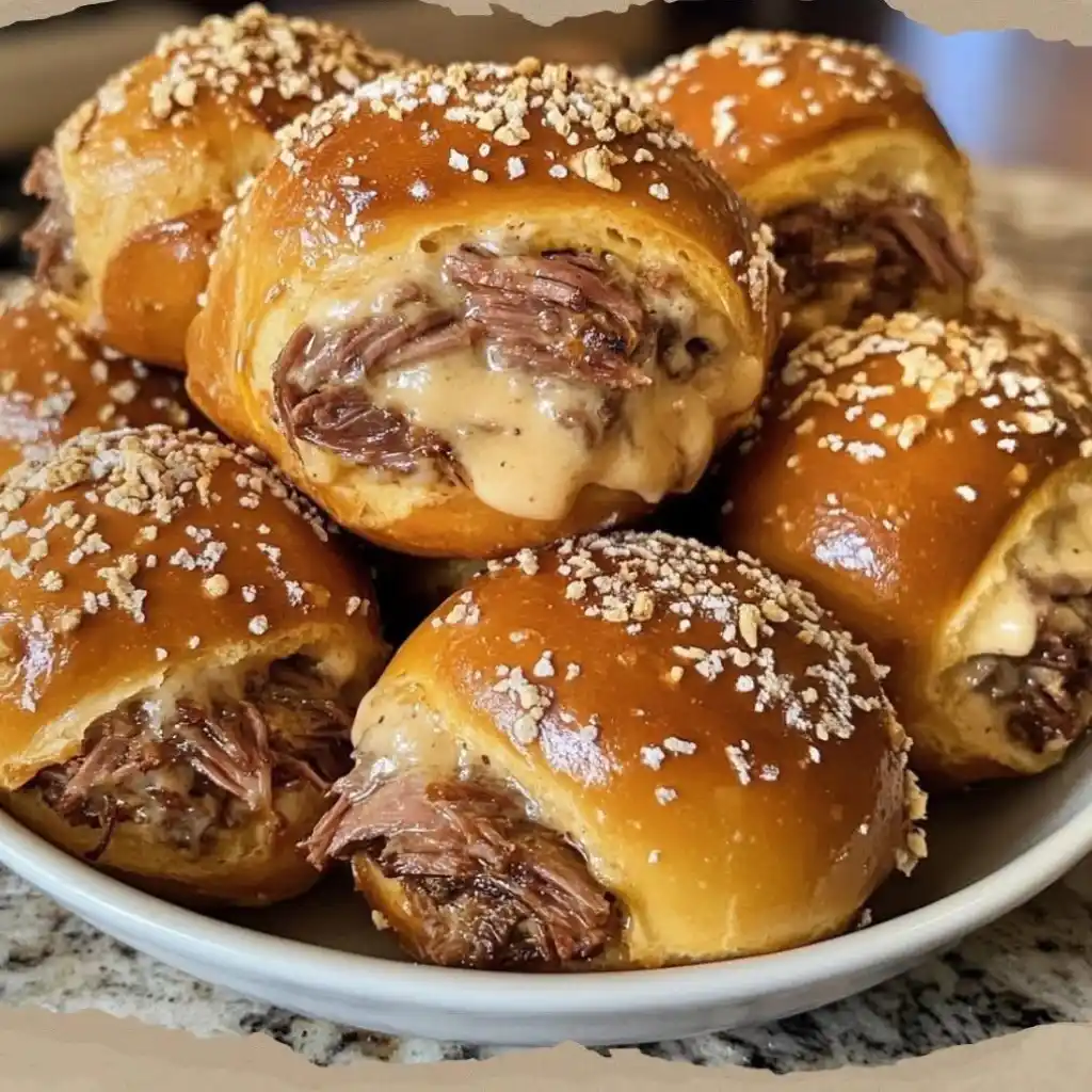 Smoked Brisket & Beer Cheese Pretzel Bombs
