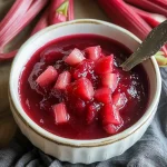 this homemade rhubarb sauce recipe is perfect for topping desserts, breakfast dishes, and more. Easy, delicious, and freezer-friendly