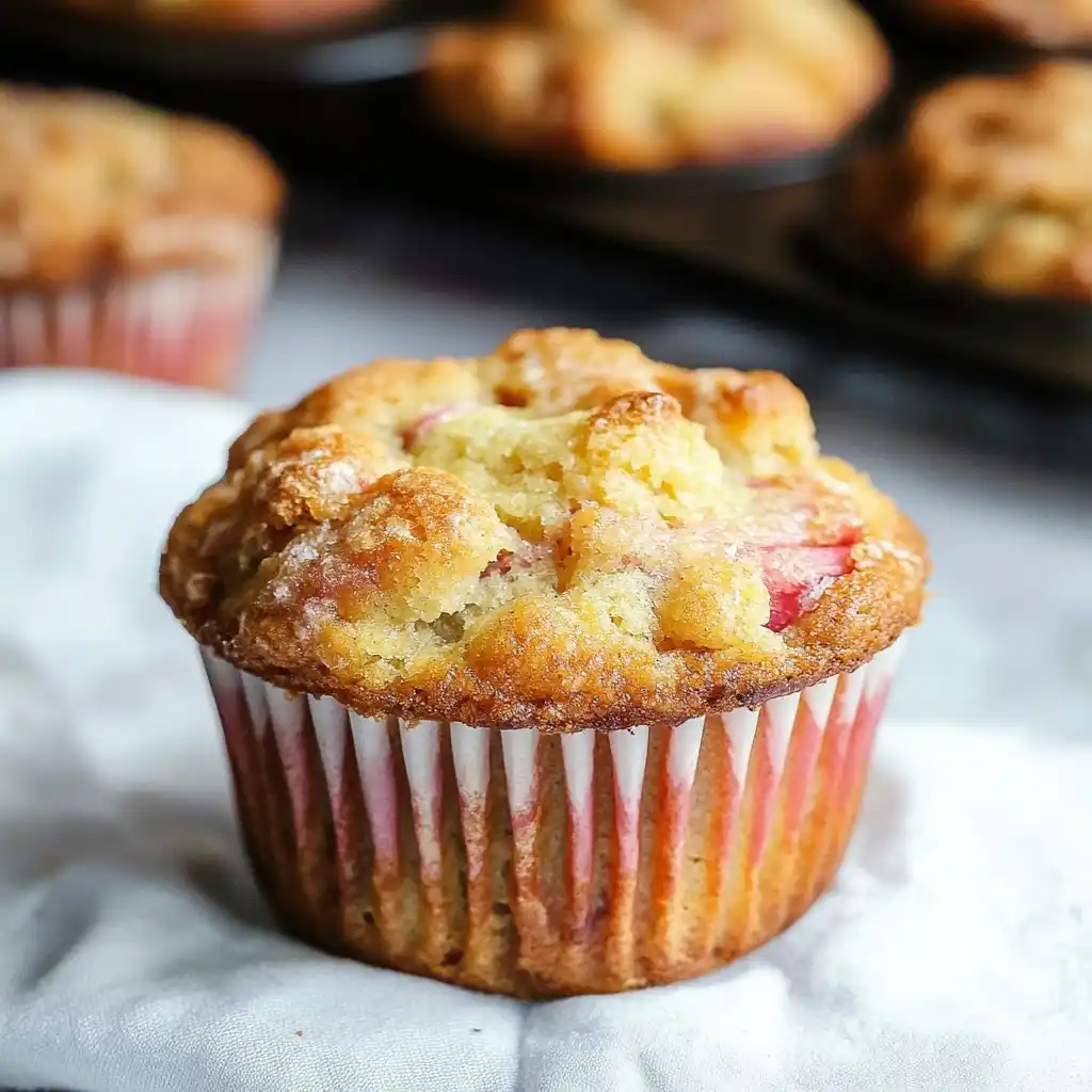 Rhubarb Muffins with Greek Yogurt