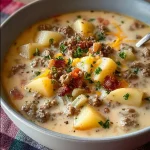 easy Crockpot Creamy Potato & Hamburger Soup
