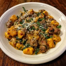 Creamy Butternut Squash Gnocchi with Sausage
