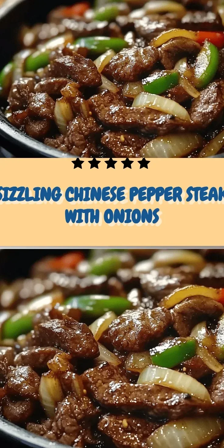 Sizzling Chinese pepper steak with onions served on a plate