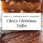 Bite-sized pieces of classic Christmas toffee covered in chocolate and nuts