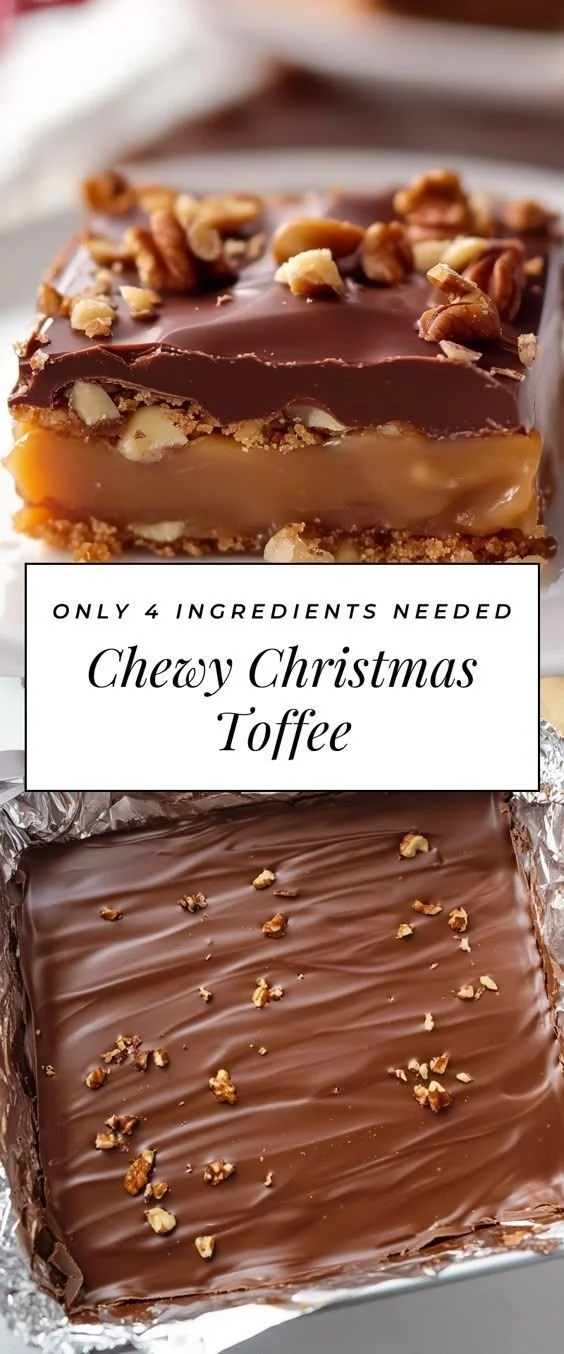 Bite-sized pieces of classic Christmas toffee covered in chocolate and nuts