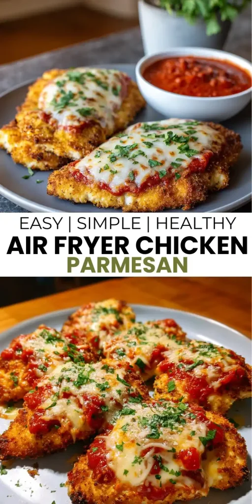 Easy Heart Healthy Air Fryer Chicken Parmesan recipe