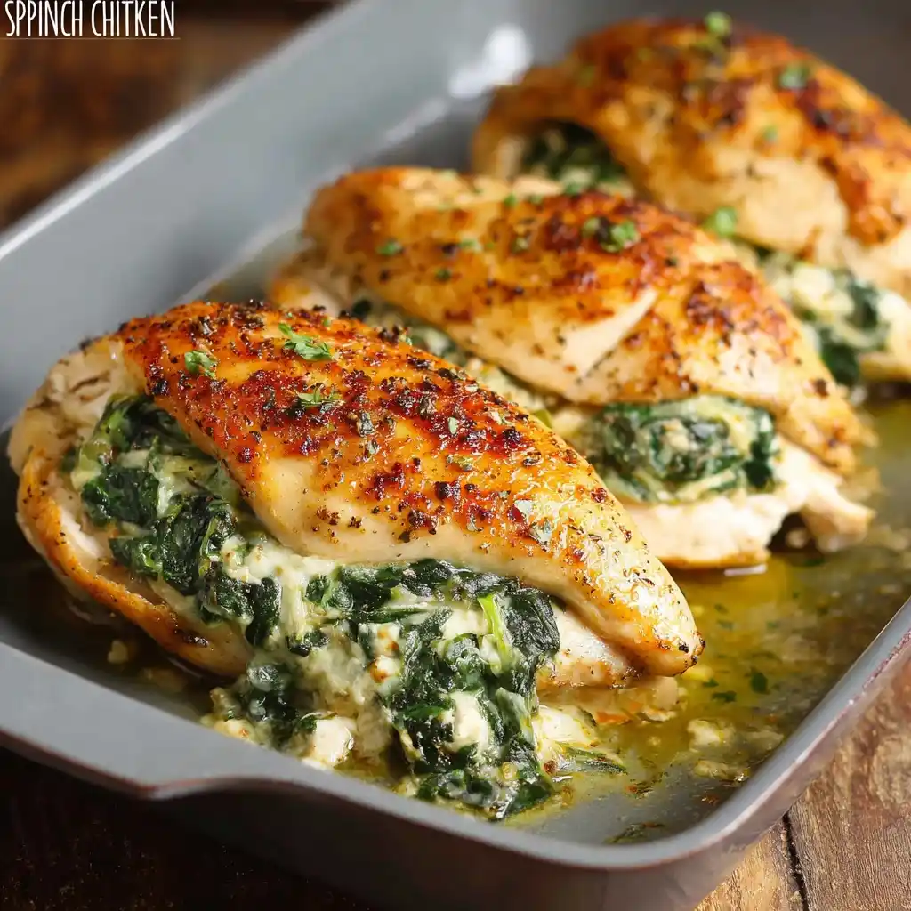 easy Spinach Stuffed Chicken