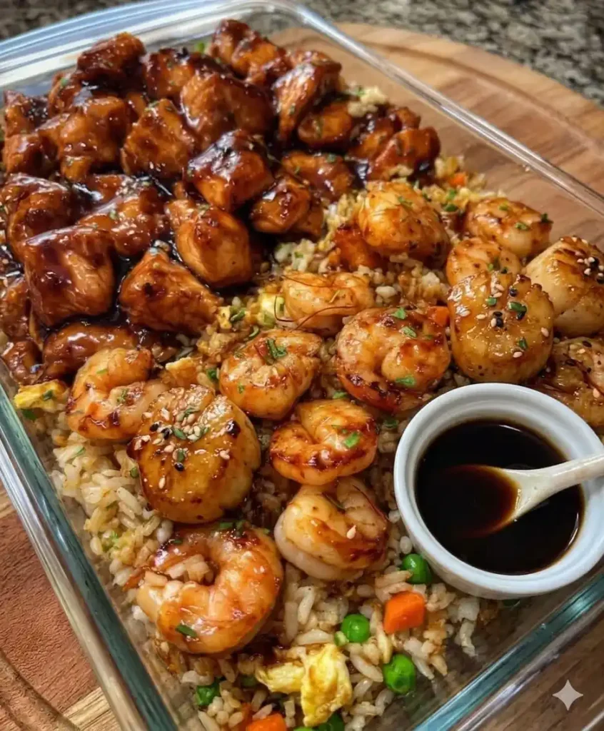 Bourbon Street Chicken and Shrimp with Fried Rice