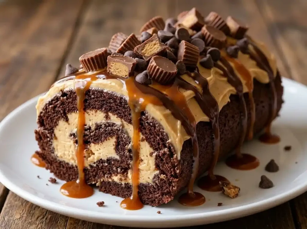 Reese's Peanut Butter Cup Roll Cake