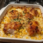 Creamy Baked Chicken and Corn Casserole