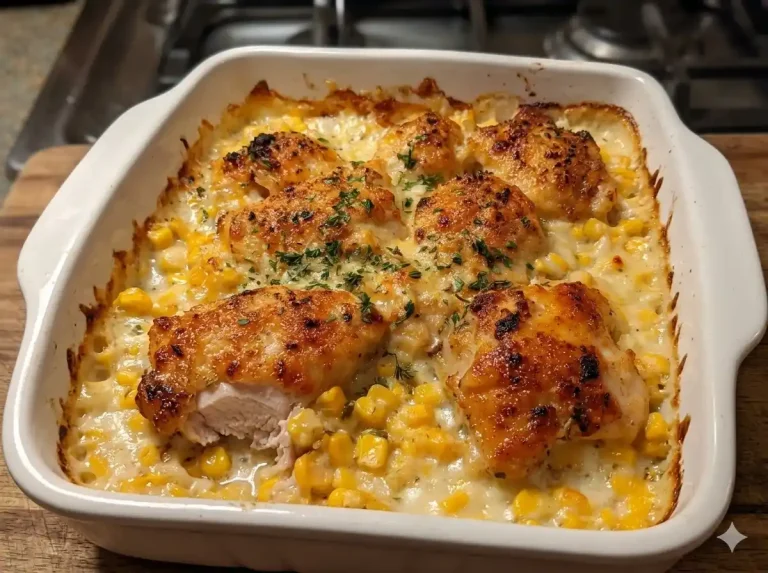 Creamy Baked Chicken and Corn Casserole